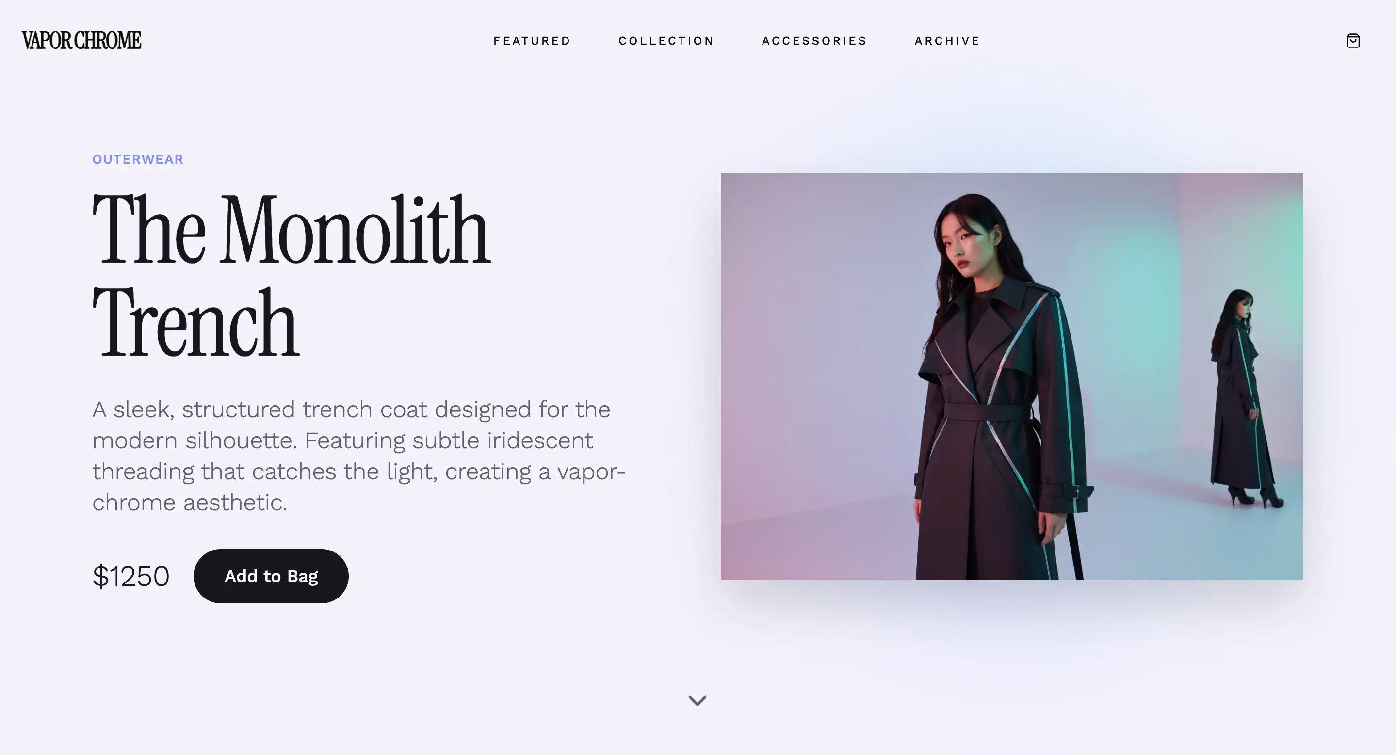 The Boutique website template preview