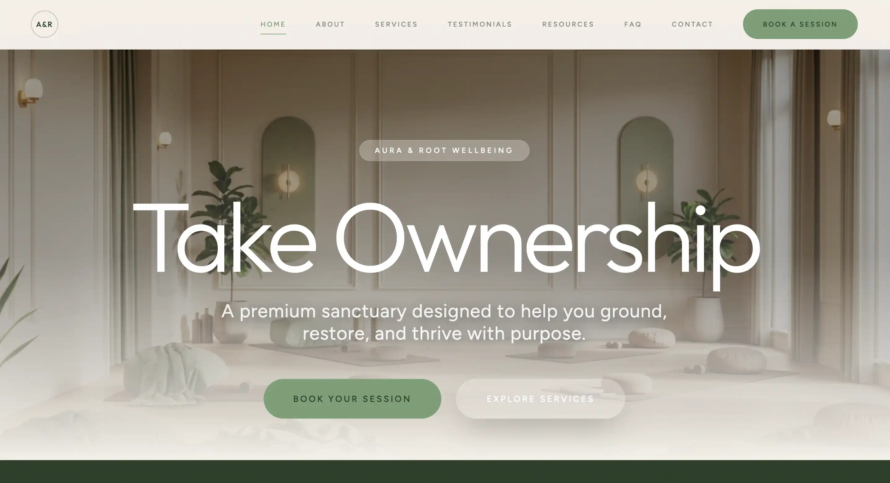 The Sanctuary website template preview